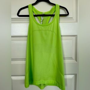 Like new Lululemon Swiftly Tech Racerback Tank 2.0 in vibrant lime green